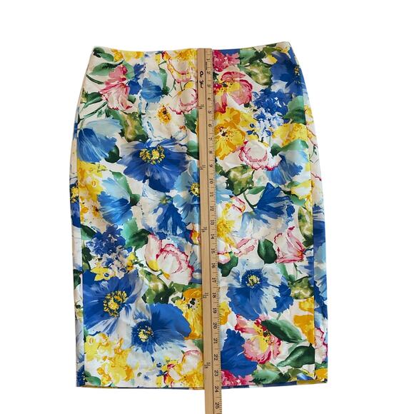 Polo Ralph Lauren Skirt Womens Size 6 Floral Pencil Straight Zip Back Stretch - Picture 7 of 8